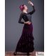 faldas flamencas mujer en stock - Falda Flamenca TAMARA Flamenco - Falda flamenco Saray - Punto elastico y encaje