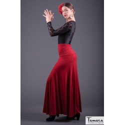 Jupes flamenco FEMME modèle Jupe flamenco Jupe Calandra - Tricot élastique Noir