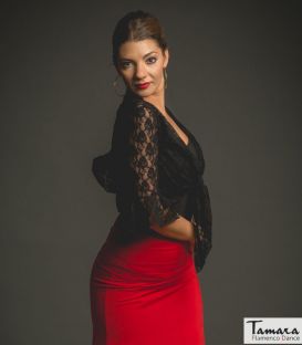 maillots bodys y tops de flamenco de mujer - Maillots/Bodys/Camiseta/Top TAMARA Flamenco - Chupita Sahara - Encaje