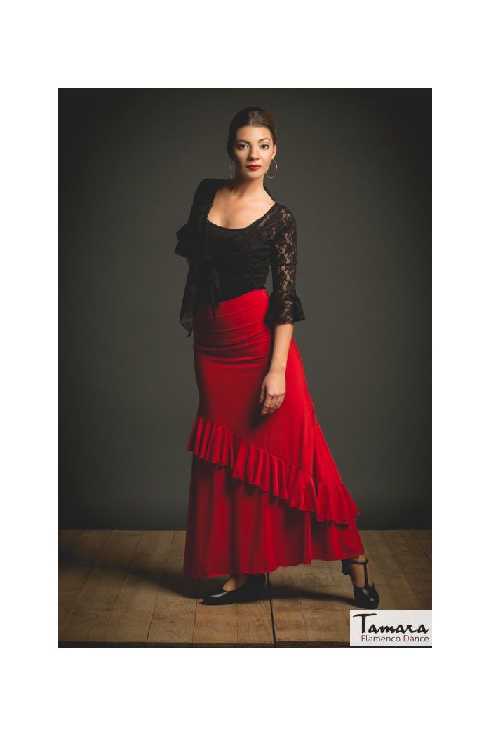 Maillot, body et haut de flamenco FEMME modèle Chupita Sahara - Dentelle Rouge