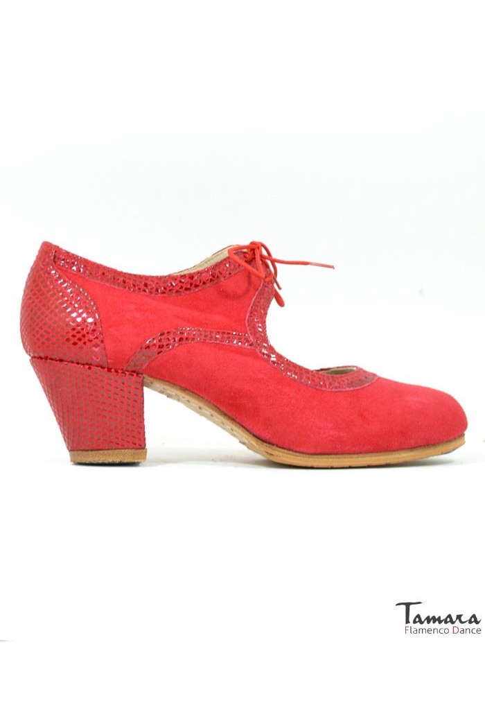 Chaussures professionnelles de flamenco Tamara modèle Chaussures de flamenco Solera Rouge