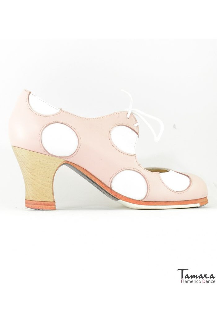  Flamenco shoes - Professionals model Flamenco shoes Cordonera with Polka Dots negro-rojo