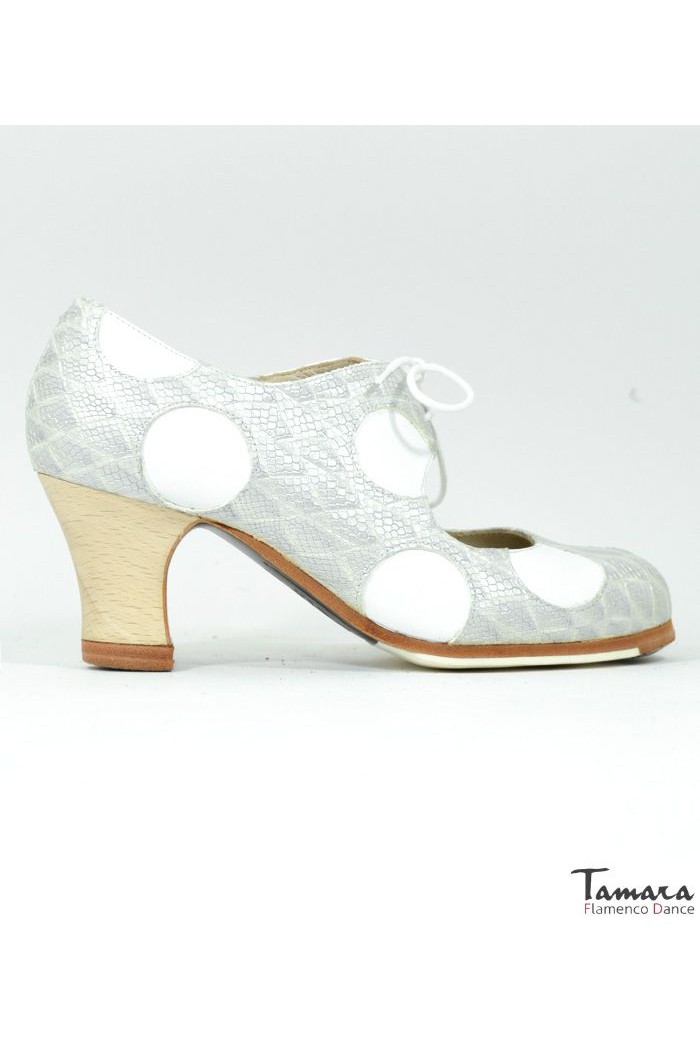  Flamenco shoes - Professionals model Flamenco shoes Cordonera with Polka Dots negro-rojo