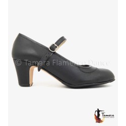 Zapatos de flamenco semi profesionales Tamara modelo Zapatos de flamenco Semiprofesional Superior TAMARA - Correa Vegano Negro