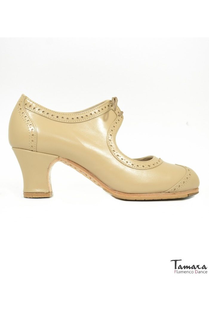 Chaussures professionnelles de flamenco Tamara modèle Chaussures de flamenco Bolero Camel