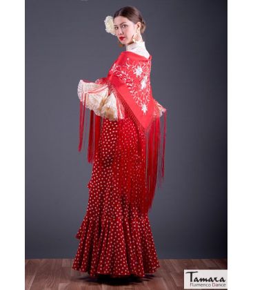 mantoncillo bordado flamenca en stock - - Mantoncillo Florencia - Bordado Marfil