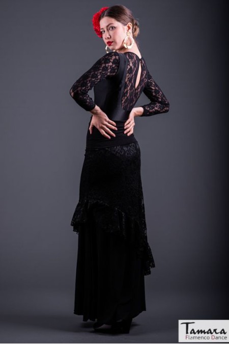  Flamenco skirts WOMAN model Flamenco skirt Flamenco skirt Maya - Elastic knit and lace 