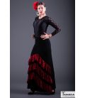 Falda flamenco Saray - Punto elastico y encaje (En stock)