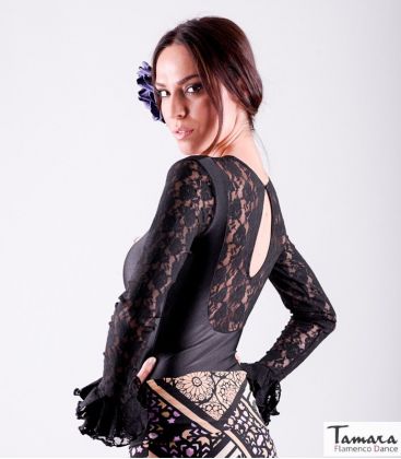 bodycamiseta flamenca mujer en stock - - Tiento Body - Lace and flounces