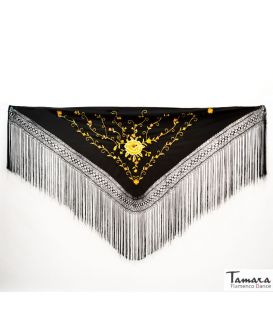 spanish shawls - - Roma Shawl - Gold Embroidered