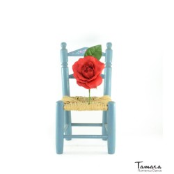 Fleurs de flamenco (pour cheveux) modèle Flamenca Fleur Bombon - 8 cm Turquoise