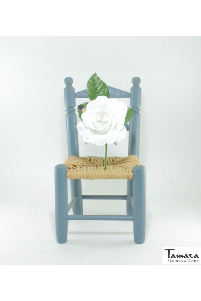 Fleurs de flamenco (pour cheveux) modèle Flamenca Fleur Bombon - 8 cm Blanc