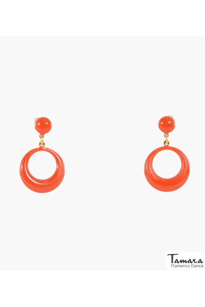Pendientes de Flamenca modelo Argolla flamenca - Metal 4.7 cm Naranja