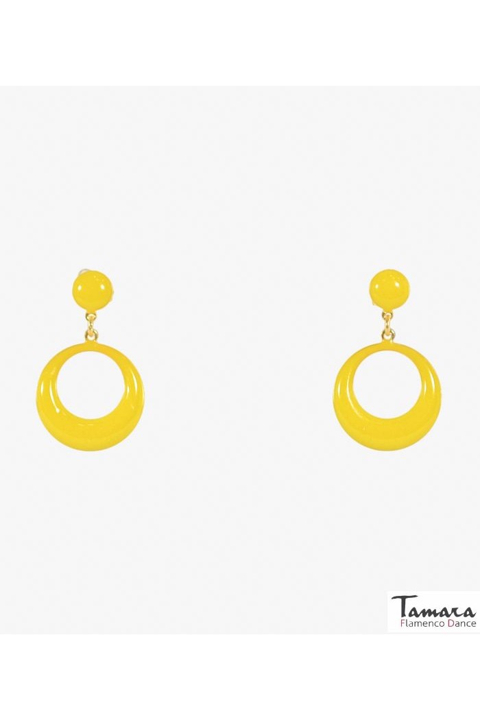 Pendientes de Flamenca modelo Argolla flamenca - Metal 4.7 cm Amarillo
