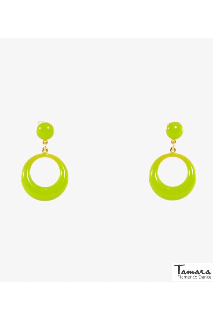 Pendientes de Flamenca modelo Argolla flamenca - Metal 4.7 cm Pistacho