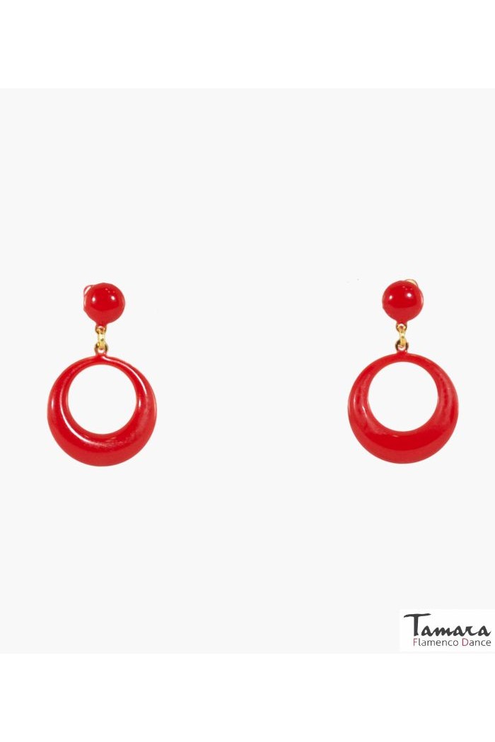  Flamenco earrings model Flamenco ring - Metal 4.7 cm Red