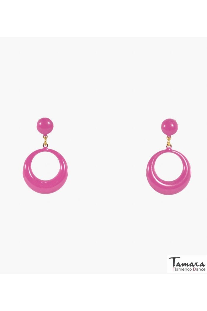Boucles d'oreilles de flamenco modèle Anneau flamenco - Métal 4,7 cm Rose