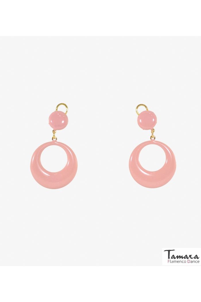 Boucles d'oreilles de flamenco modèle Anneau flamenco - Métal 4,7 cm Rose poudré
