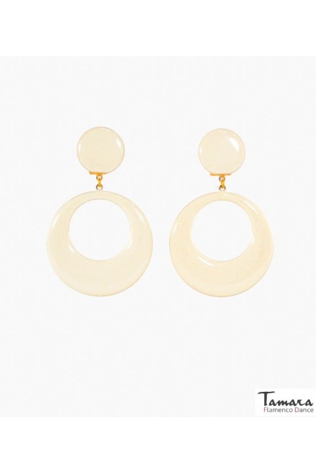 Flamenco earrings model Flamenco ring - Metal 7 cm Mauve