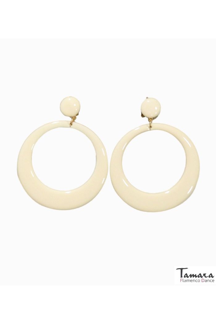 Boucles d'oreilles de flamenco modèle Anneau flamenco - Métal 8 cm Marron