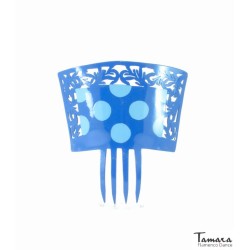 Peinetas de flamenca modelo Peina Pintada a mano - Acetato 15 cm Turquesa