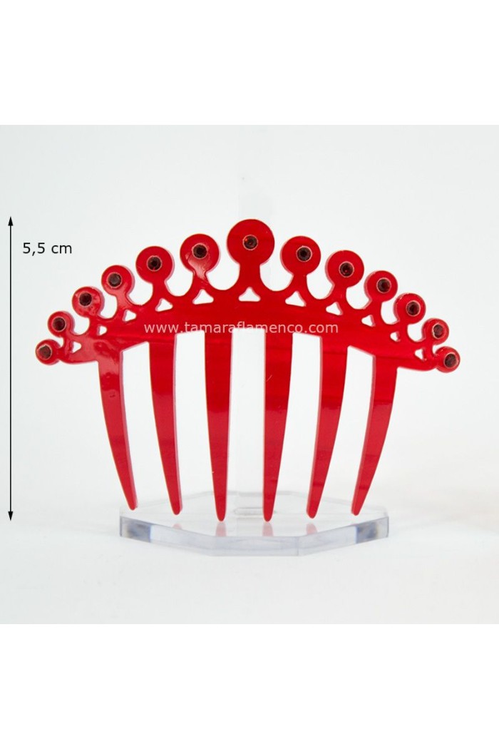 Peignes flamenco modèle Petit peigne Madroño - Nacré avec pierres Violet nacré