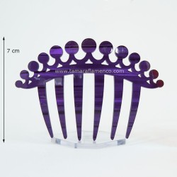 Accessoires de flamenco Outlet modèle Petit peigne Madroño - Nacré 10 cm Violet nacré