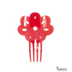 Peignes flamenco modèle Peigne flamenco Clavelito - Plastique 14 cm Rouge