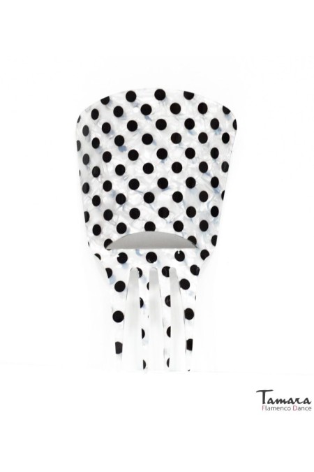 Flamenco Combs model Flamenco comb Polka dots - Mother of pearl 14 cm Turquoise