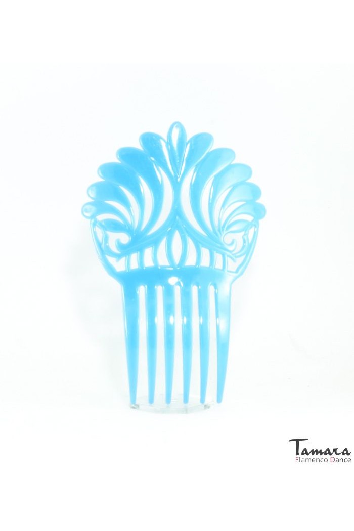 Peinetas de flamenca modelo Peina Azafran - Plastico 17 cm Turquesa