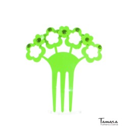 Peignes flamenco modèle Peignes flamenco avec fleurs - Acétate 14 cm ( Divers modèles à l'intérieur ) design 1