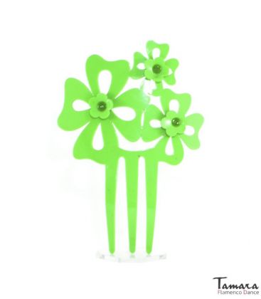 flamenco combs in stock - - Flamenco combs with flowers - Acetate 14 cm ( Various models inside)