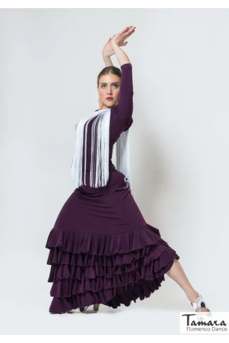  Flamenco skirts WOMAN model Flamenco skirt Zagala - Elastic knit Black