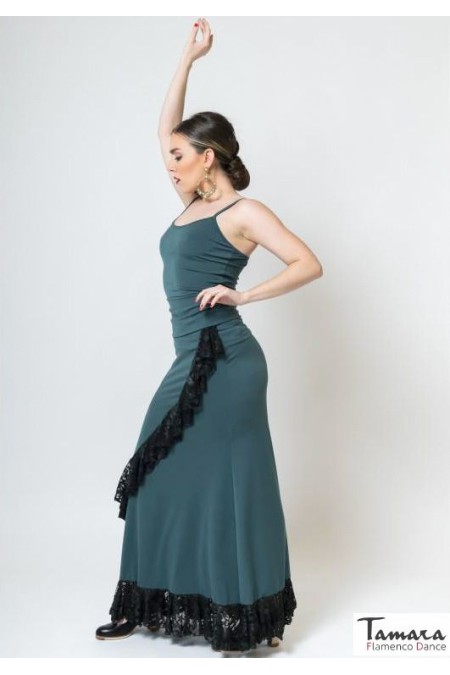  Flamenco skirts WOMAN model Flamenco skirt Serrania overskirt - Elastic knit and lace 