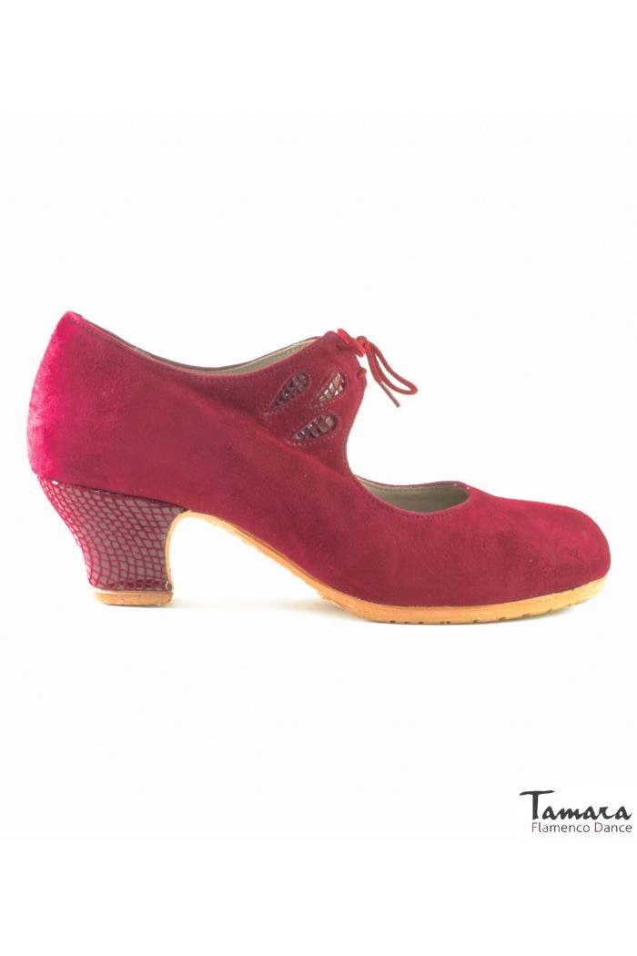 Chaussures professionnelles de flamenco Tamara modèle Chaussures de flamenco Fandango Bordeaux