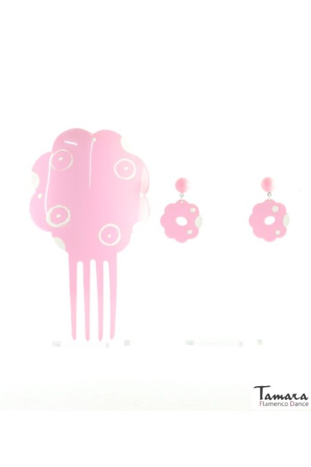 Peignes flamenco modèle Peigne + Boucles d'oreilles Peint à la main - Acétate 