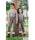 andalusian costume children in stock - - Children's Trousers andalusian stripes - With Turn-up