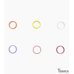 Bracelets de flamenco modèle Bracelet à gros anneaux - Diamètre 20,5 cm Rouge