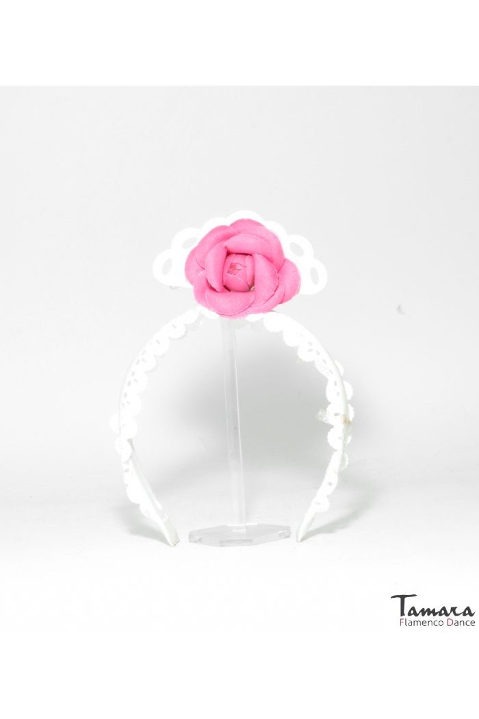 Fleurs de flamenco (pour cheveux) modèle Bandeau flamenco pour enfants avec fleur Rose pâle