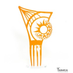 Peignes flamenco modèle Peigne flamenco Sol - Acétate 22 cm Orange