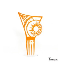 Peignes flamenco modèle Peigne flamenco Sol - Acétate 14 cm Orange