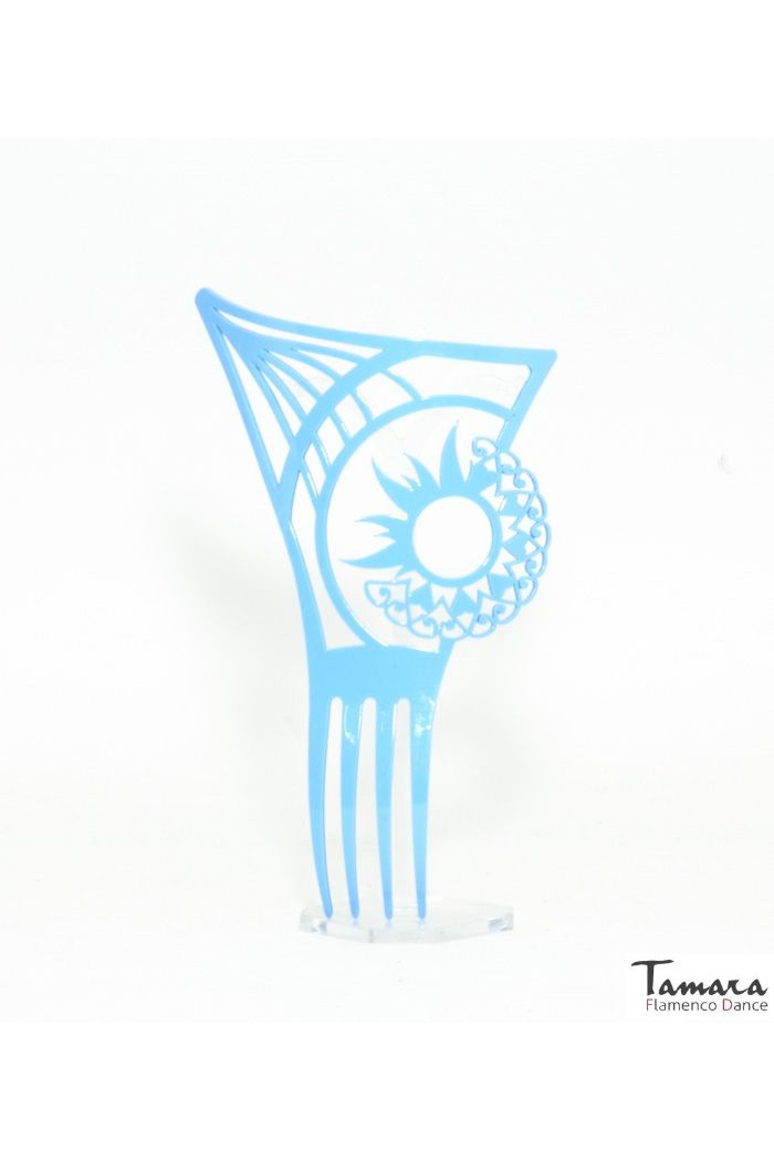 Peignes flamenco modèle Peigne flamenco Sol - Acétate 14 cm Bleu clair