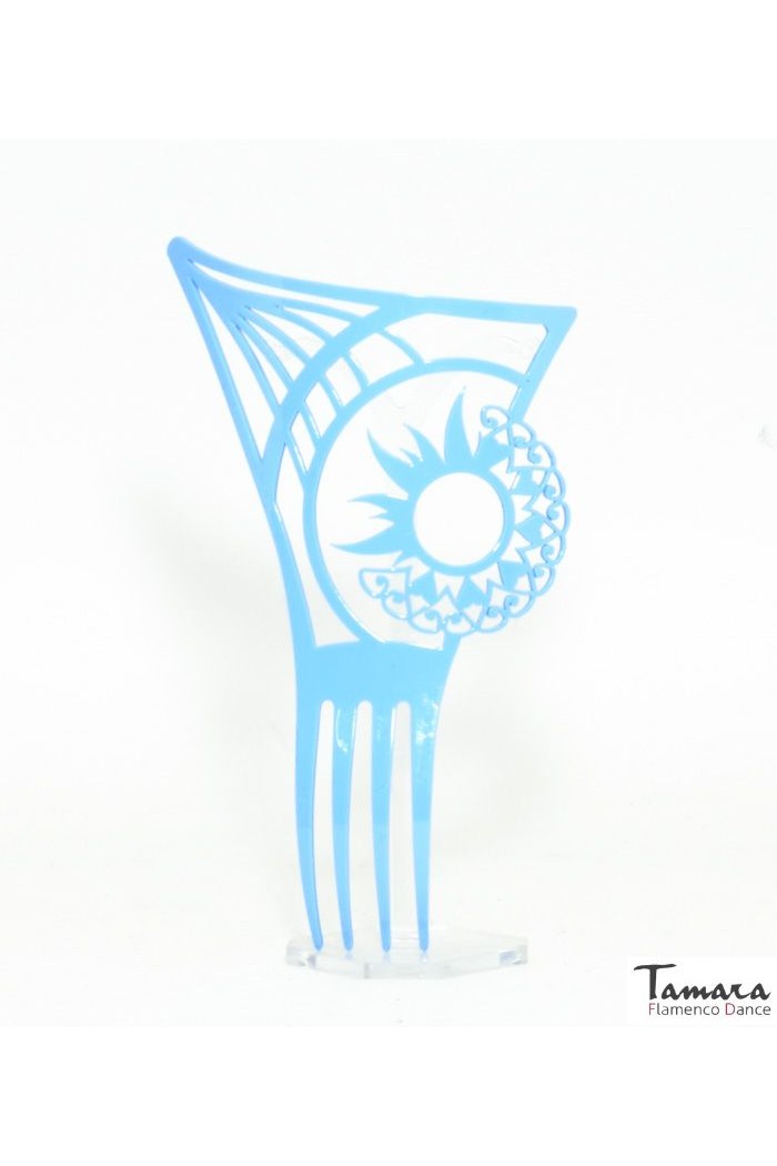 Peignes flamenco modèle Peigne flamenco Sol - Acétate 22 cm Turquoise