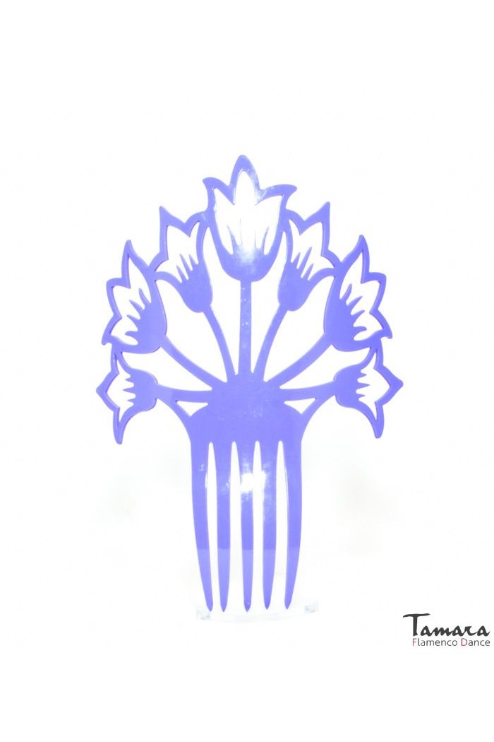 Peignes flamenco modèle Peigne Ramo - Acétate 18x15 cm Violet