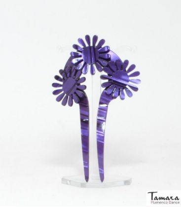 flamenco combs customisable - - Small Comb Margaritas Altas - Mother of pearl 10.5 cm