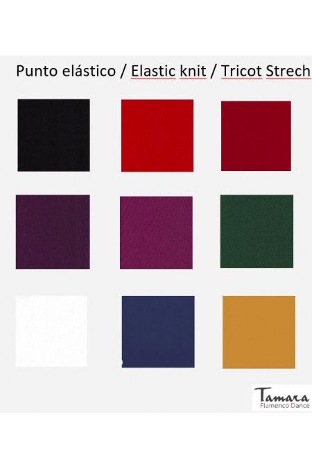 Maillot, body et haut de flamenco FEMME modèle T-shirt Vogorno - Tricot élastique Noir