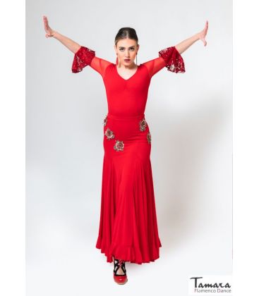 bodycamiseta flamenca mujer bajo pedido - Maillots/Bodys/Camiseta/Top Dave Dans - Body Carmela - Punto elástico y tul
