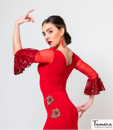 bodyt shirt flamenco femme sur demande - Maillots/Bodys/Camiseta/Top Dave Dans - Body Carmela - Tricot Élastique