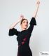 María T-shirt - Elastic knit - bodycamiseta flamenca mujer en stock - Maillots/Bodys/Camiseta/Top Dave Dans 