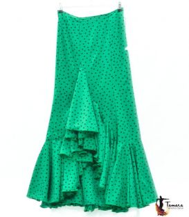 blouses and flamenco skirts in stock immediate shipment - Roal - Flamenca skirt Size 36 - Salinas Green with black Polka dots